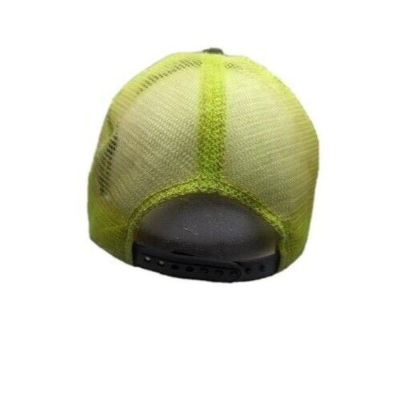 John Deere Adjustable Gray/ lime green Mesh Advertising Logo Hat Cap - Picture 7 of 10